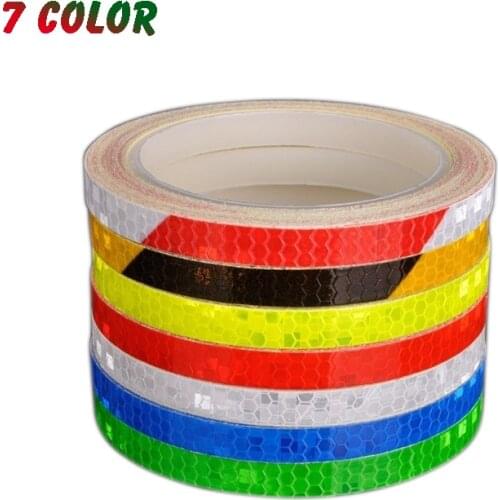 8M X 1CM Bicycle Reflector Fluorescent MTB Bike Bicycle Sticker Cycling Wheel Rim Reflective Stickers Decal Accessories