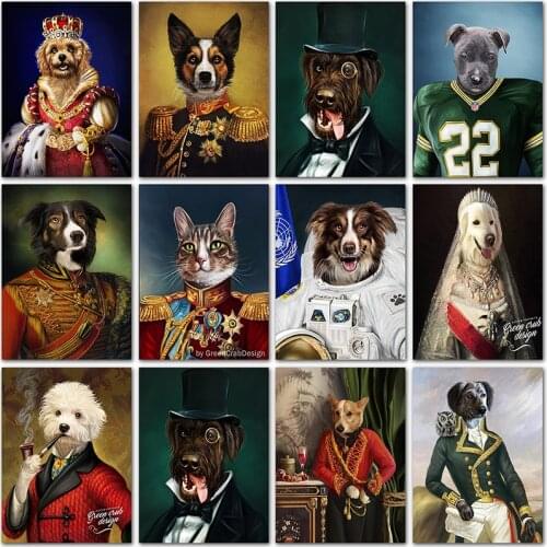 5D DIY Diamond painting animals fashion dog Full Round Diamond embroidery Cross stitch Full Square Diamond mosaic home decor art