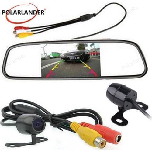 4.3 inch TFT LCD Car Mirror Monitor DC 12V with 170 Degree Angle Rear View Camera