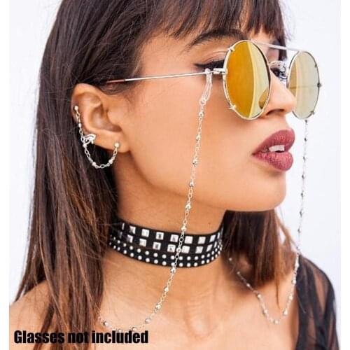 Glasses Chain for Women Bead Chain Lanyard Fashion Glasses Strap Sunglasses Cords Casual Glasses Accessories
