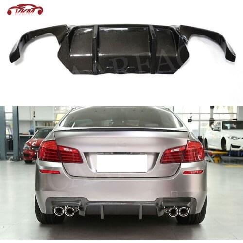 For BMW F10 Carbon Fiber/FRP Rear Bumper Lip Diffuser For BMW 5 Series F10 M5 2012-2017 3D Style Fins Shark Skid Plate Diffuser