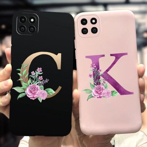 For Samsung A22 Case Silicone Soft Cover For Samsung A22 5G Fundas Flower Letters Phone Cases For Galaxy A22 2021 A 22 5G Bumper