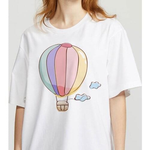 Korean Styles T Shirt Women Shirts Summer Casual Tshirts Tees Harajuku Kawaii Tops New O-Neck TShirt Funny Cartoon Graphic Tee
