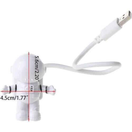 Creative Spaceman Astronaut LED Flexible USB Light Night Light for Kids Toy Laptop PC Notebook