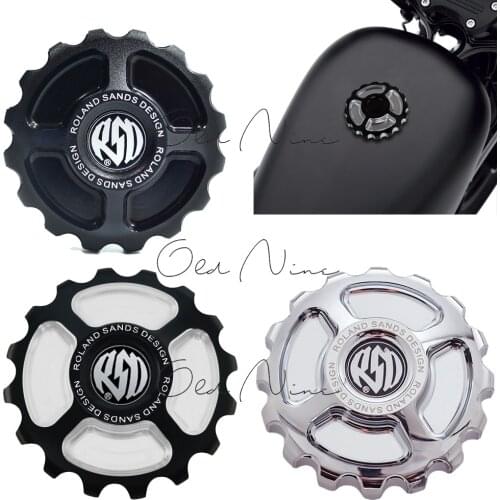 RSD Motorcycle Fuel Gas Tank Cap Oil Cover for Harley CNC 883XL 1200 Sportster Dyna Softail Touring