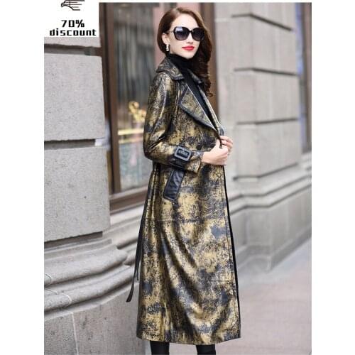 Genuine Leather Jacket 2020 Autumn Winter Jacket Women 300% Real Sheepskin Coat Female Vintage Long Trench Coats MY3827