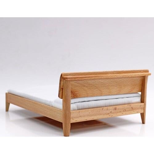 1/12 Dollhouse Single Bed Model Miniature Furniture Living Room Home Decor