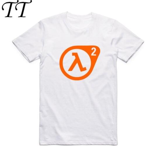 2019 Men Print Half Life 3 White T shirt Summer Fashion Short Sleeve O Neck Camisetas Funny Tops Casual Streetwear T-shirt