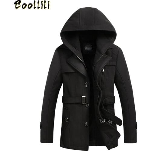 Boollili Winter Coat Men Jacket Plus Size New Woolen Coat Mens Jackets Overcoat Male Coats Casaco Inverno Masculino