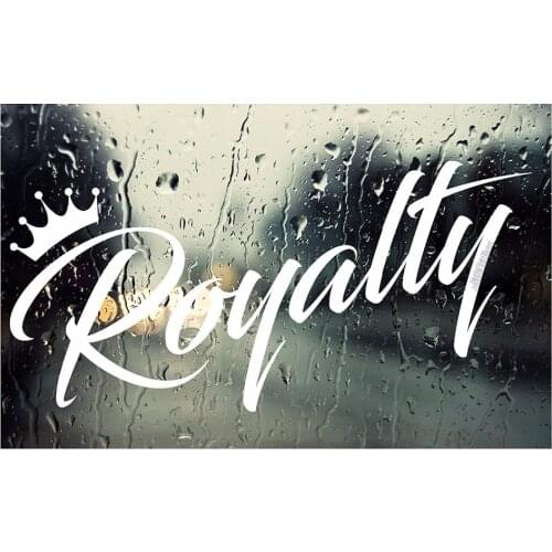 Royalty DECAL - 8" window Sticker for JDM KDM slammed race drift stance ect - unique look - will not fade -20cm