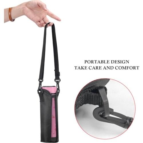 Portable Water Bottle Carrier Outdoor Insulated Water Bottle Holder Bag with Detachable Shoulder Strap