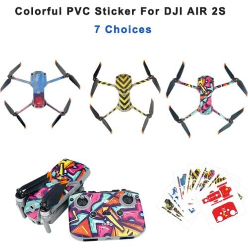 Drone Sticker Skin For DJI Air 2S Drone Body/Battery/Drone Arm/Remote Control PVC Protective Stickers Drone Accessories