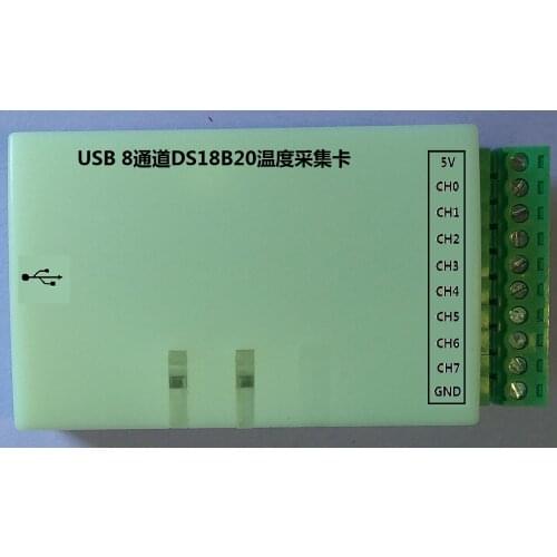 USB DAQ Card 8 channel DS18B20 AM2301 temperature measurement Data acquisition module support LabwindowsCVI VB VC codes