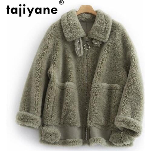 Coat Fur Real Autumn Winter Coat Women Clothes 2021 Wool Jacket Korean Vintage Sheep Shearling Suede Lining Women Tops ZT3776