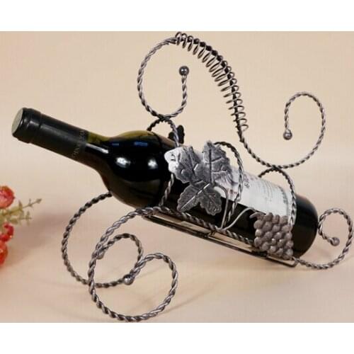 1PC New Iron wine rack twisted European style ancient wine holder creative gift ornaments pin KI 2045