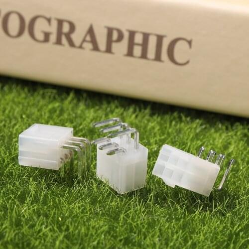 10pcs 6 Pin Power Connector Replacement Power Supply Male Header Accessories for BTC Mining Male Header