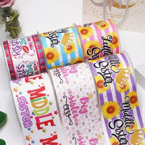 3 Inch 75 mm Cartoon Printed Grosgrain Ribbons For Hair Bows Craft Suppliers 48040