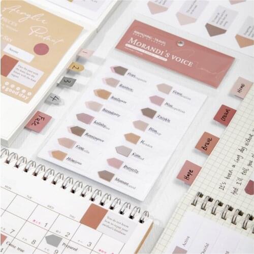 3 Sheets Pack Idex Tab Stickers Colorful Sticky Self Adhesive Page Markers Flags for Notebooks Binder Textbook Reading Notes