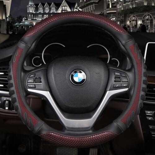 38CM PU Leather Car Steering Wheel Cover For BMW f30 f10 e46 x5 e70 x1 x3 e39 x5 x4 f11 all models Car-Styling