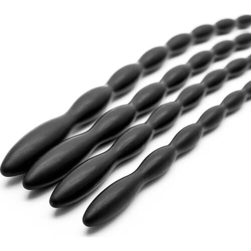 4ps/Set Long Silicone Plug Penis Sounding Urethral Plug Beads Dilator Penis Insertion Plug Urethral Sounds Sex Toys For Men