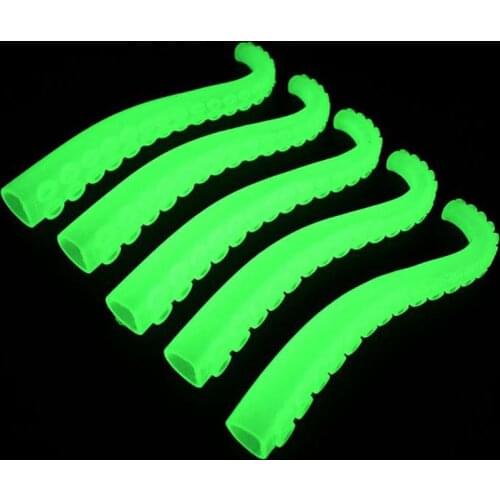 4 Pcs/set Cute Lifelike Environmental Glow In The Dark Octopus Tentacles Finger Puppet Toys for Telling Story Kids Funny Toys