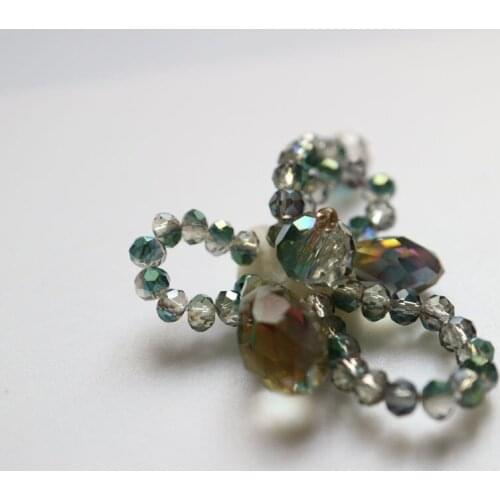 5pc/lot handmade sequin flower patches for clothing DIY rhinestone beaded Sew on applique embroidery applique round parche ropa