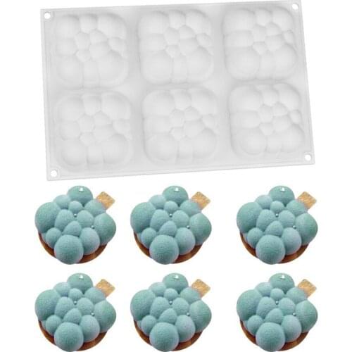6 Cavity Cloud Shape Silicone Mold Dessert Cake Mousse Baking Form Moulds Chocolate Cake Mold DIY Baking Decorating Tools