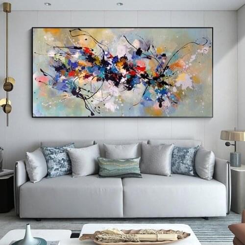 Abstract Colorful Decoration Oil Painting on Canvas Posters and Prints Cuadros Wall Art Pictures For Living Room Home Decor