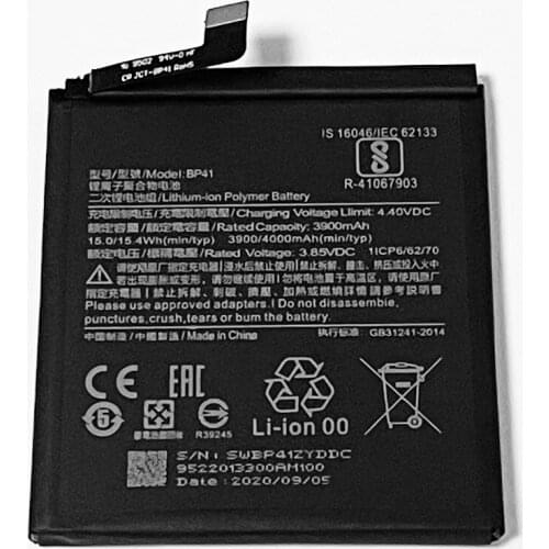3.85V 4000mAh BP41 For Xiaomi Mi 9T M1903F10G Battery