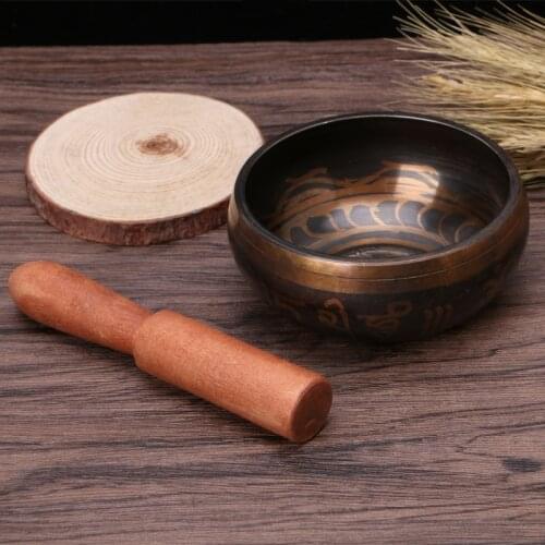 Buddhism Tibetan Singing Bowl Hand Hammered Yoga Copper Chakra Meditation Gift W20