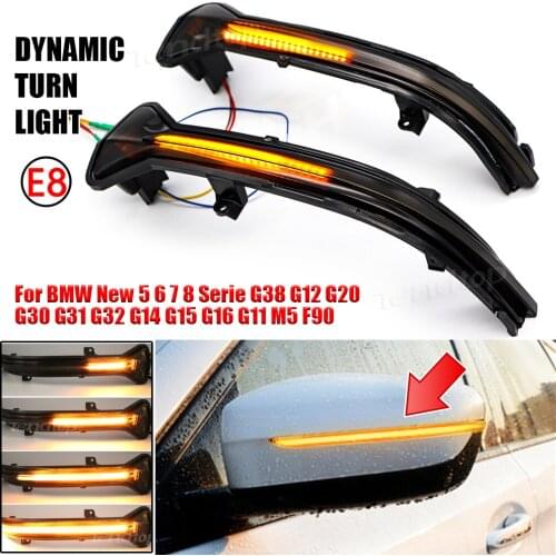 For BMW 5 6 7 8 3 Series G38 G12 G20 G30 G31 G32 G14 G15 G16 G11 G12 M5 F90 Dynamic LED Turn Signal Light Side Mirror Lamp