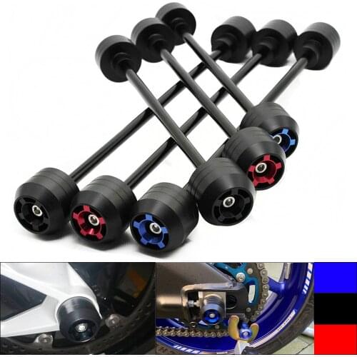 For DUCATI 749 999 2003 2004 2005 2006 2007 Front Rear Wheel Slider Fork Axle Crash Protector Pad Swing Arm Guard POM New