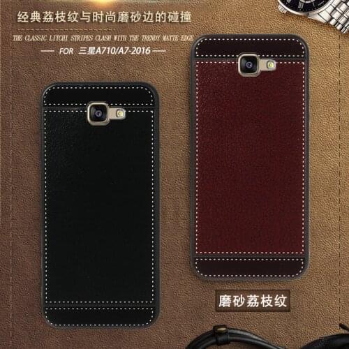 For Samsung Galaxy A7 2016 Case A710 A710F 5.5 Inch Black Red Blue Pink Brown 5 Style Fashion Mobile Phone Soft Silicone Cover