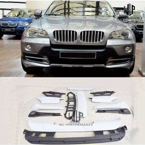 E70 PP Unpainted Car Body Kit Front Splitter Rear Diffuser For BMW E70 X5 Car Styling 07-11