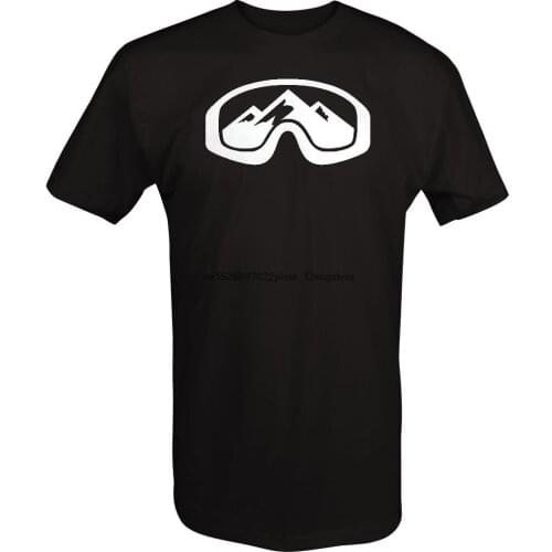 T Shirt -Ski Goggles with Mountain Snowboarding Skiing Winter Sports