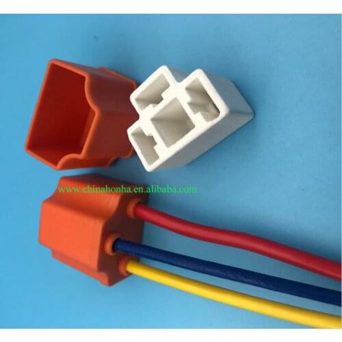 H4 9003 Ceramic Wire Wiring Car Truck Headlight Bulb Harness Socket Plug Lamp Bulb Wire Harness Socket Adapter 12V