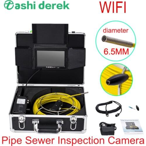 WIFI Pipe Sewer Detection Camera Pipelinewall 6.5mm Endoscope Wireless Pipeline Wall Sewer Inspection Snake Camera with 6LED