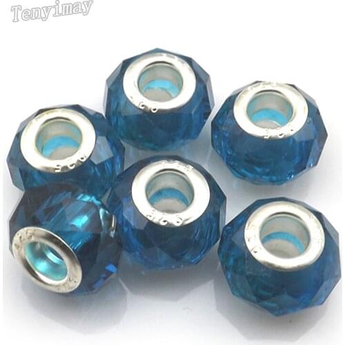 Fashion Peacock Faceted Glass Beads For European Bracelet Making 100pcs/Lot