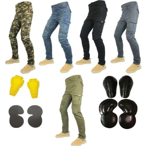 UG06 Motorcycle Riding Jeans With Armor Knee Hip Pads Motocross Racing Pants Motorbike Cycling Trousers Armor Protective Pants
