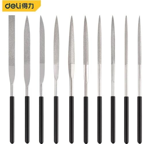 Deli DL352510 10pcs Diamond Mini Needle File Set Hand Tools Filing Of Metal Wood Glass DIY Tools Grinding And Chamfering Tools