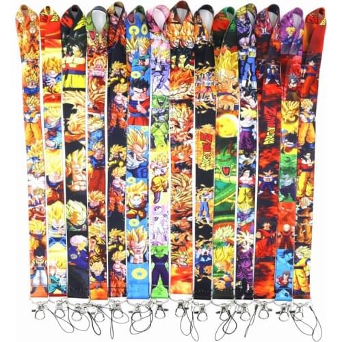 New cartoon pattern neck lanyard keychain ID card gym mobile phone belt USB badge clip DIY sling