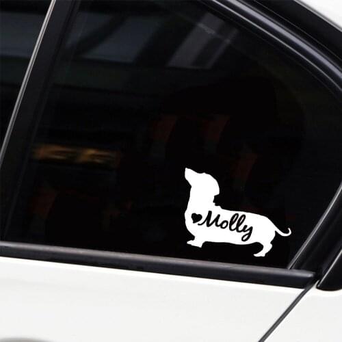 Personalized Pet Name Dachshund Car Decor Home Decal Dog Art Decal Waterproof Vinyl Wall Art Decal Sticker ph610
