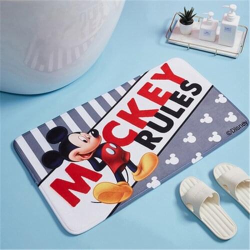 Cute Mickey Minnie Door Mat Cushion 45x75cm Bathroom Mat Kitchen Doorway Children Room Balcony Mat Bedroom Carpet