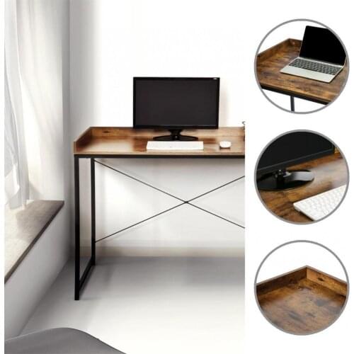 Easy to Assemble Brown Color Non-slip Simplicity Students Study Desk for Office
