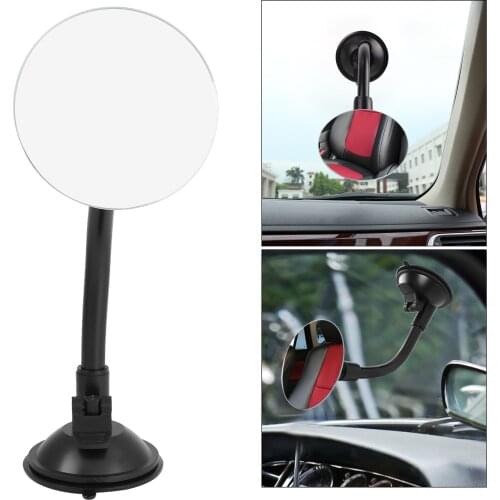 X Autohaux Blind Spot Adjustable Car Mirror Rotate Suction Cup Black Arm Rearview Mirror for All Universal Vehicles