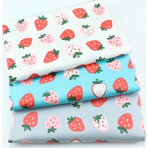 50*160cm Cotton Prints Strawberry Quilting Cloth Of Handmade DIY Cotton Twill Sewing Baby&Children Sheets Dress Material