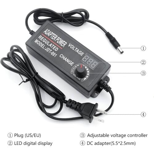 LED 4-24V/9-24V 1.5A/3A 36W/72W Volt Display Adjustable Voltage Power Supply Adapter Power Adaptor For Digital TVs Switches