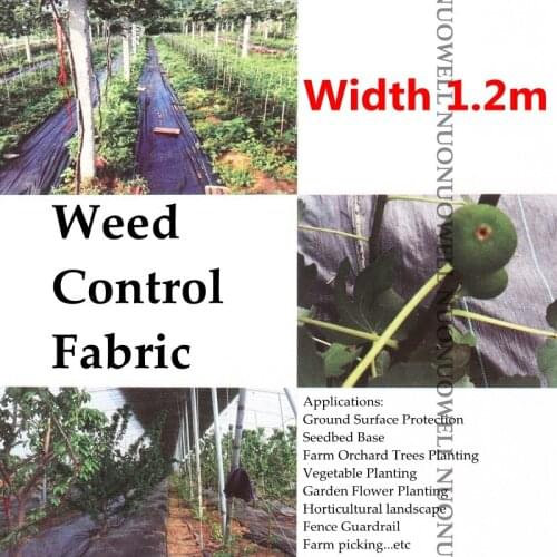 Width 1.2m Weed Control Fabric Black Plastic Anti Grass Ground Cover Greenhouse Ground Surface Protection Weed Control Mat
