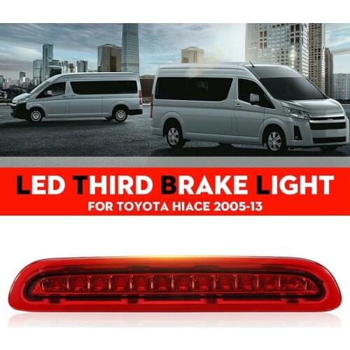 3RD Red 12-LED Rear Tail Stop Light High Mount Lamp for Toyota Hiace/Commuter 2005-2013