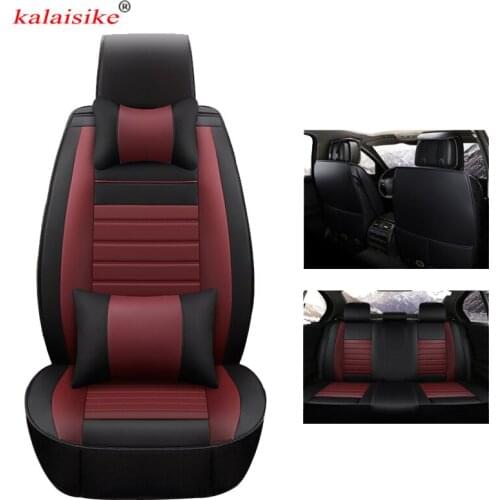 Kalaisike universal leather auto seat covers for BMW all models e39 x6 x4 x3 e46 e70 f11 f30 f10 x1 x5 car styling accessories